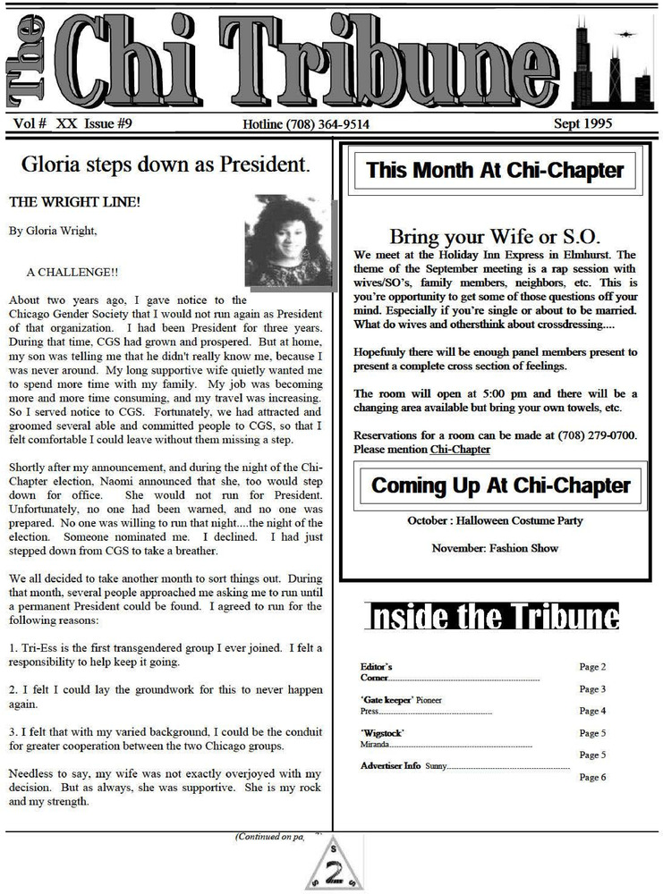 Download the full-sized PDF of The Chi Tribune Vol. 20 Iss. 9 (September, 1995)