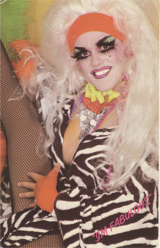 Download the full-sized PDF of Postcard of Doris Fish in Zebra-Print Outfit