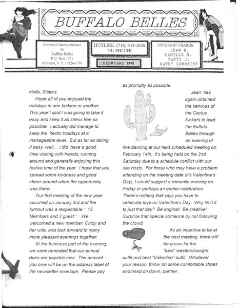 Download the full-sized PDF of Buffalo Belles Vol. 7 No. 2 (February, 1998)