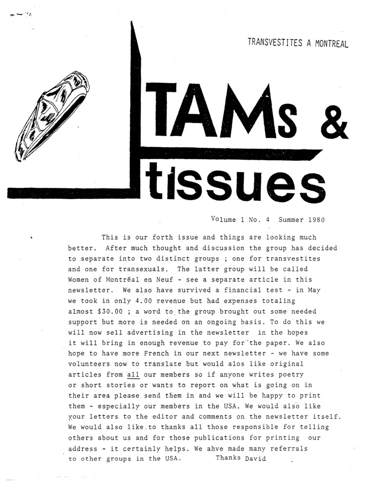 Download the full-sized PDF of TAMs & Tissues Vol. 1, No. 4 (Summer 1980)