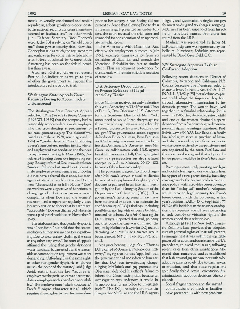 Download the full-sized PDF of Washington State Appeals Court Requires Boeing to Accommodate a Transsexual