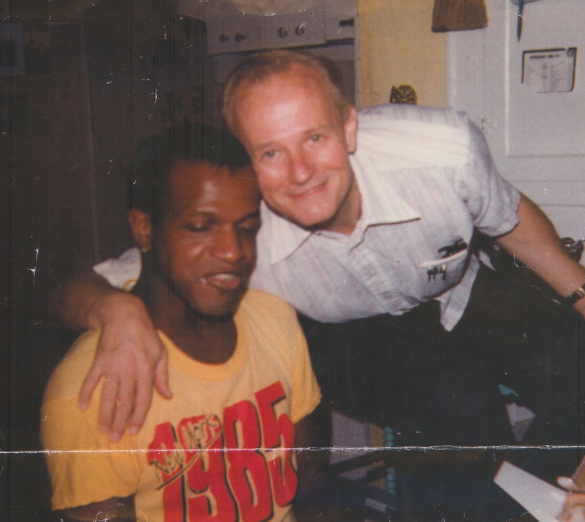 Download the full-sized image of A Photograph of Marsha P. Johnson Sitting With Randy Wicker