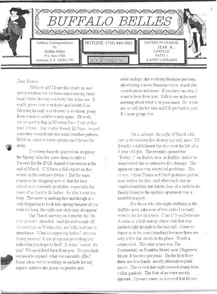 Download the full-sized PDF of Buffalo Belles Vol. 7 No. 4 (April, 1998)