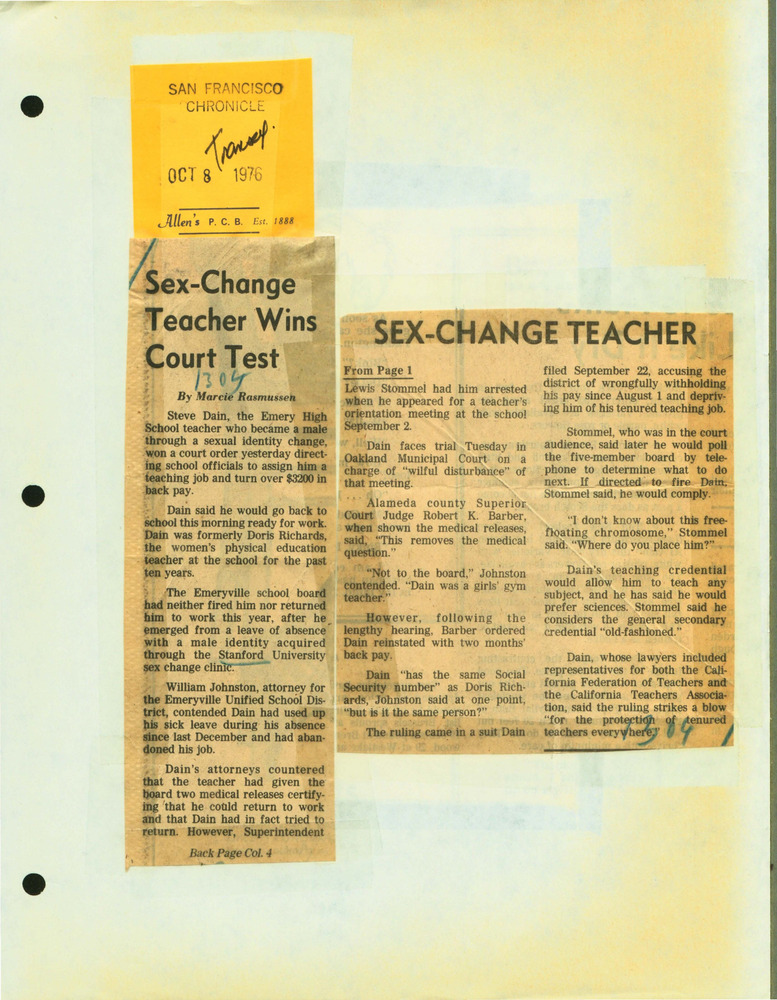 Download the full-sized PDF of Sex-Change Teacher Wins Court Test