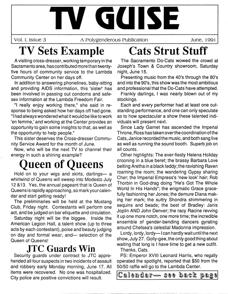 Download the full-sized PDF of TV Guise Vol. 1, Issue 3 (June, 1991)