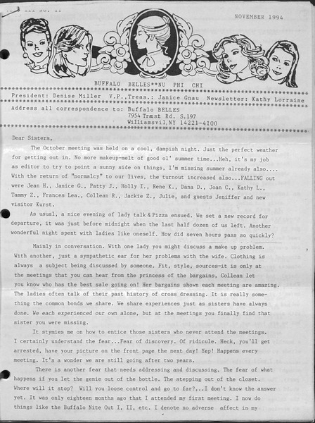 Download the full-sized PDF of Buffalo Belles Vol. 3 No. 11 (November, 1994)