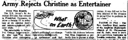 Download the full-sized PDF of Army Rejects Christine as Entertainer
