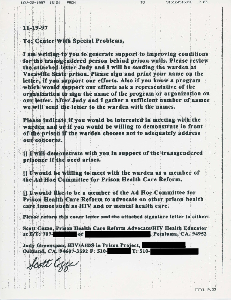 Download the full-sized PDF of Support Letter to Improve Conditions for Incarcerated People