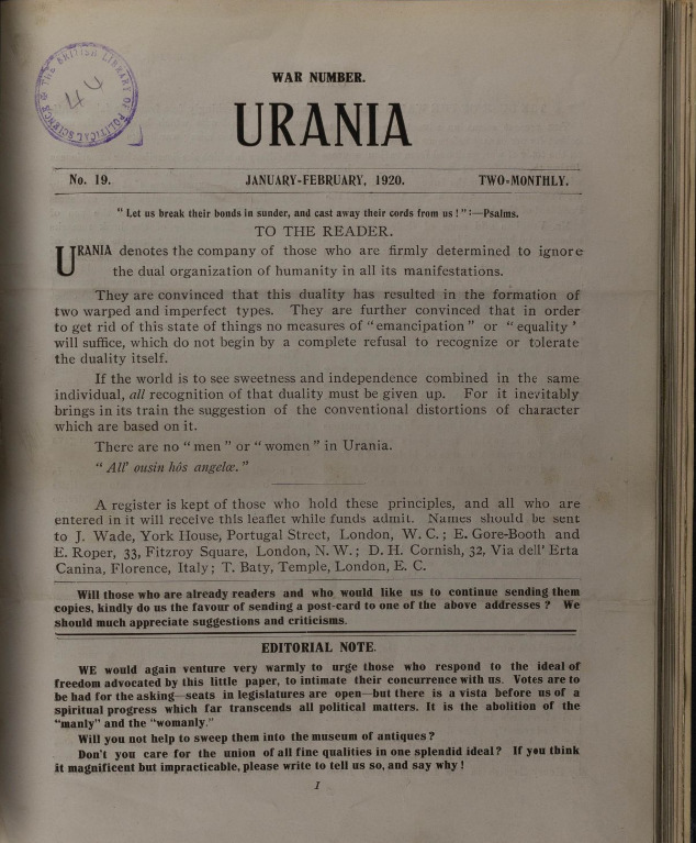 Download the full-sized image of Urania, Nos. 19-24 (1920)