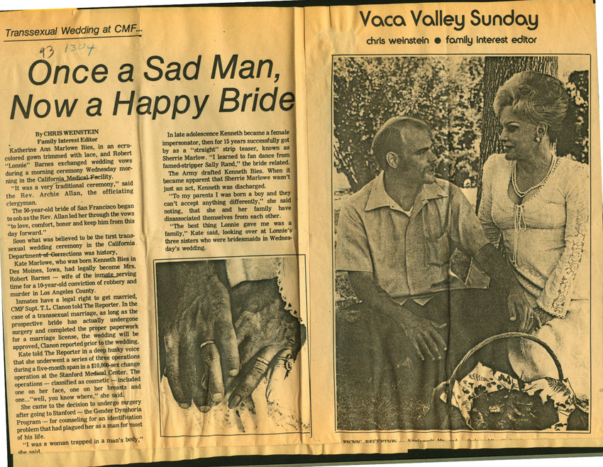Download the full-sized PDF of Transsexual Wedding at CMF: Once a Sad Man, Now a Happy Bride