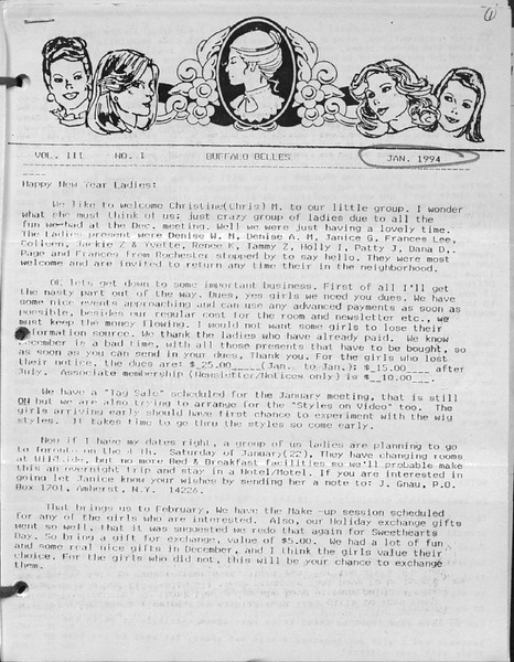 Download the full-sized PDF of Buffalo Belles Vol. 3 No. 1 (January, 1994)