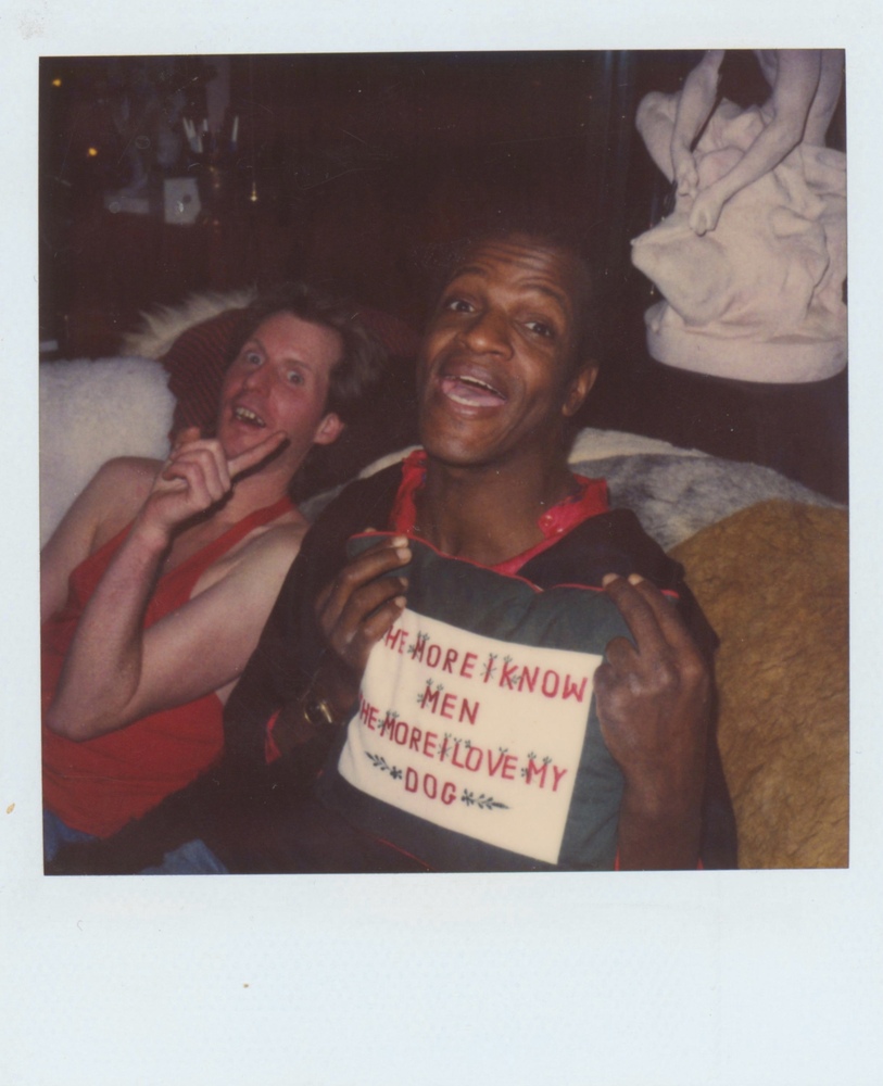 Download the full-sized image of A Photograph of Marsha P. Johnson Holding a Pillow