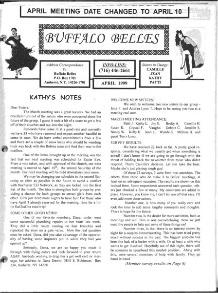 Download the full-sized PDF of Buffalo Belles Vol. 8 No. 4 (April, 1999)