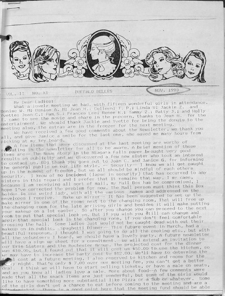 Download the full-sized PDF of Buffalo Belles Vol. 2 No. 11 (November, 1993)