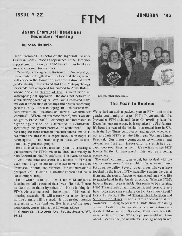 Download the full-sized image of FTM Newsletter #22