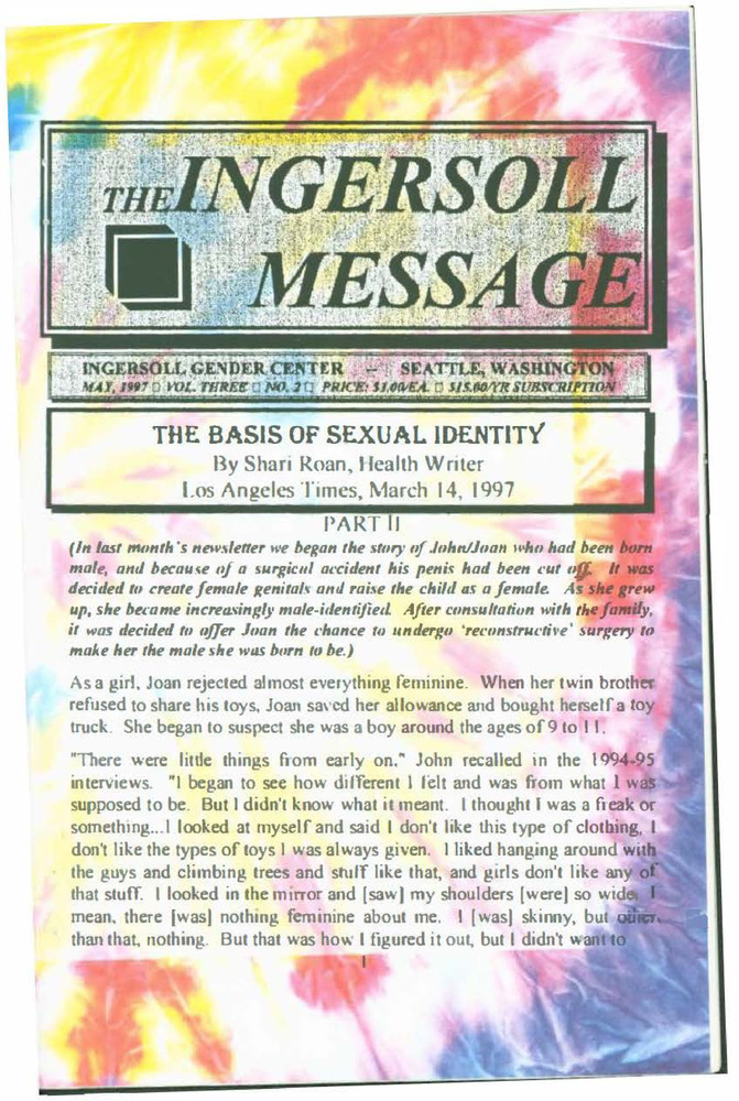 Download the full-sized PDF of The Ingersoll Message, Vol. 3 No.2 (May, 1997)