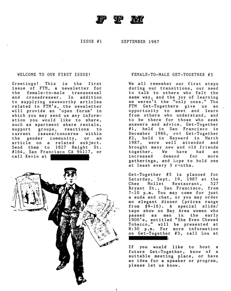 Download the full-sized image of FTM Newsletter #1