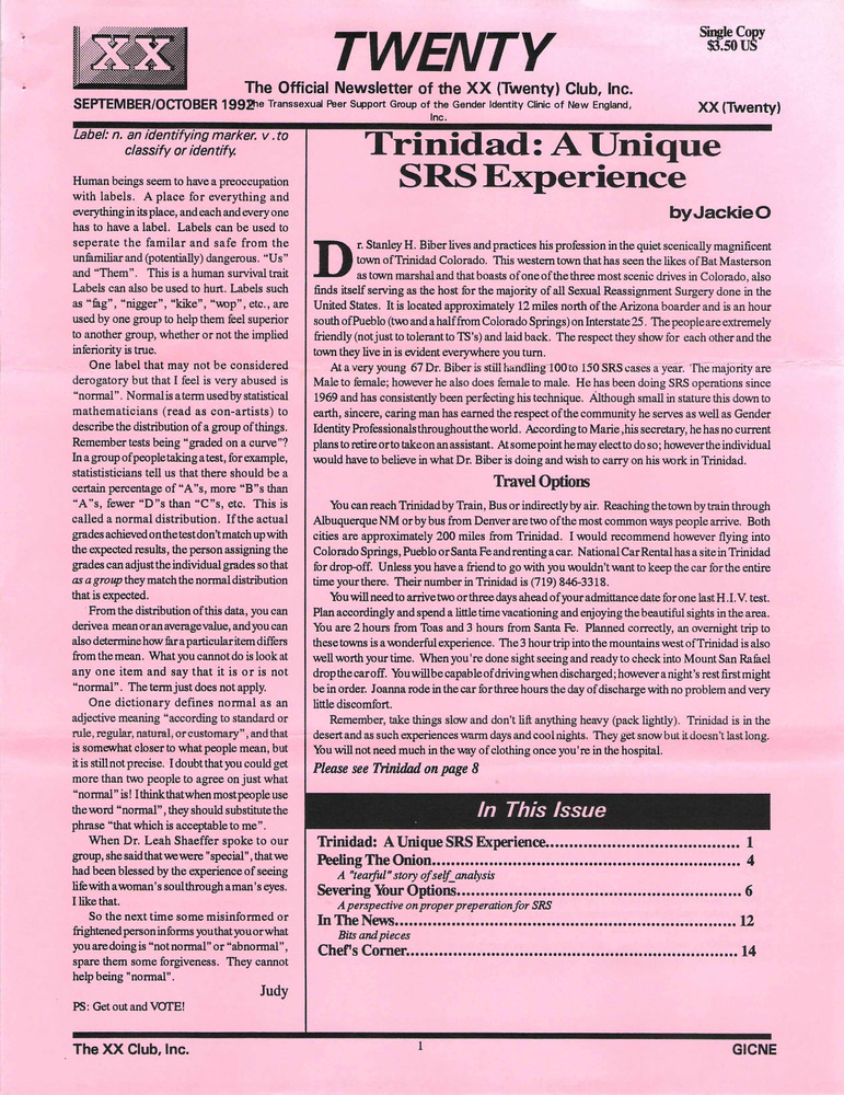 Download the full-sized PDF of Twenty (September/October, 1992)