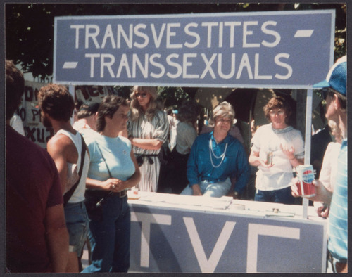 Download the full-sized image of Educational Transvestite Channel booth, 1986 (1)