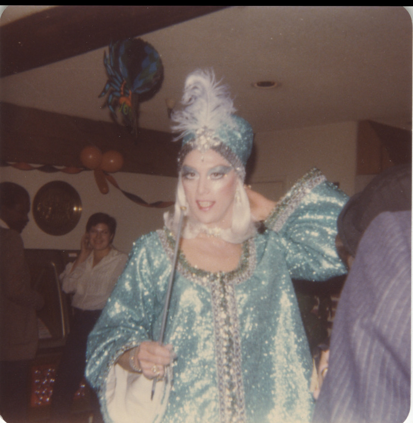 Download the full-sized image of Photograph of Alexis Francois in Light Blue Sequin Dress