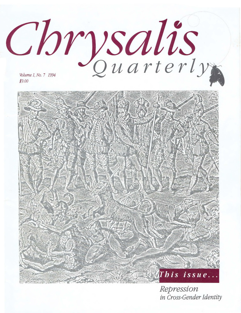 Chrysalis Quarterly Vol 1 No 7 Spring 1994 Digital Transgender Archive