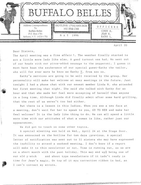 Download the full-sized PDF of Buffalo Belles Vol. 5 No. 5 (May, 1996)