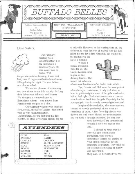Download the full-sized PDF of Buffalo Belles Vol. 6 No. 3 (March, 1997)