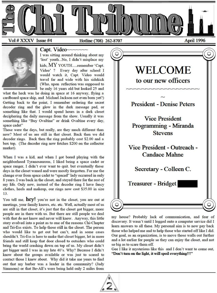 Download the full-sized PDF of The Chi Tribune Vol. 35 Iss. 04 (April, 1996)
