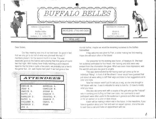 Download the full-sized PDF of Buffalo Belles Vol. 6 No. 6 (June, 1997)