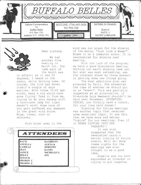 Download the full-sized PDF of Buffalo Belles Vol. 6 No. 4 (April, 1997)