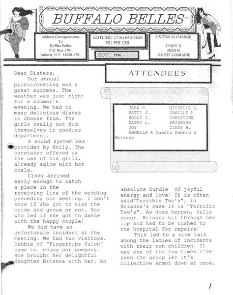 Download the full-sized PDF of Buffalo Belles Vol. 5 No. 9 (September, 1996)
