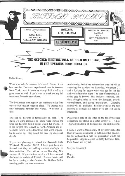 Download the full-sized PDF of Buffalo Belles Vol. 7 No. 10 (October, 1998)