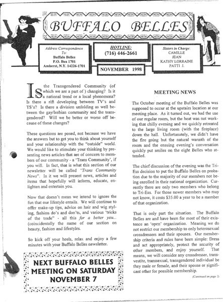Download the full-sized PDF of Buffalo Belles Vol. 7 No. 11 (November, 1998)