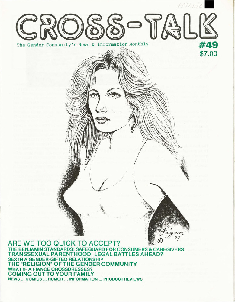 Download the full-sized PDF of Cross-Talk: The Gender Community's News & Information Monthly, No. 49 (November, 1993)