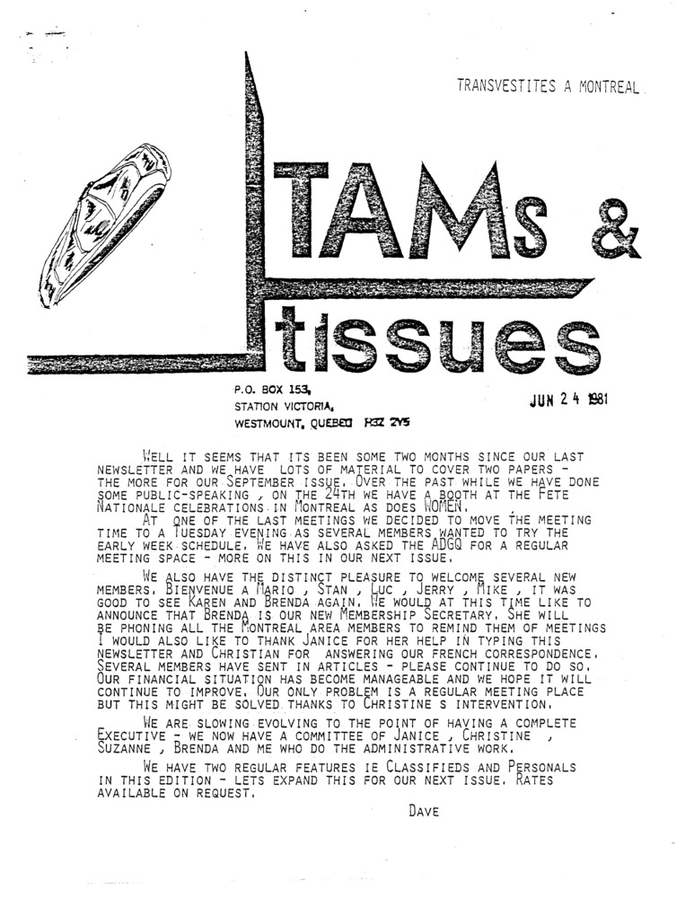 Download the full-sized PDF of TAMs & Tissues (June 1981)