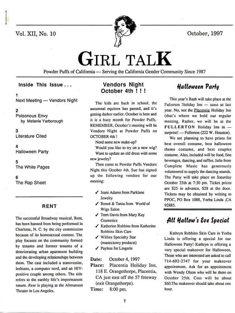 Download the full-sized PDF of Girl Talk, Vol. 12 No. 10 (October, 1997)