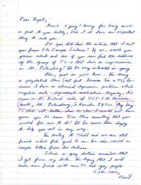 Download the full-sized image of Letter from David to Rupert Raj