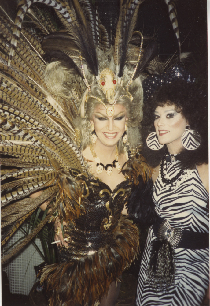 Download the full-sized image of Photograph of Alexis Francois and Another Person Wearing Animal-Themed Outfits