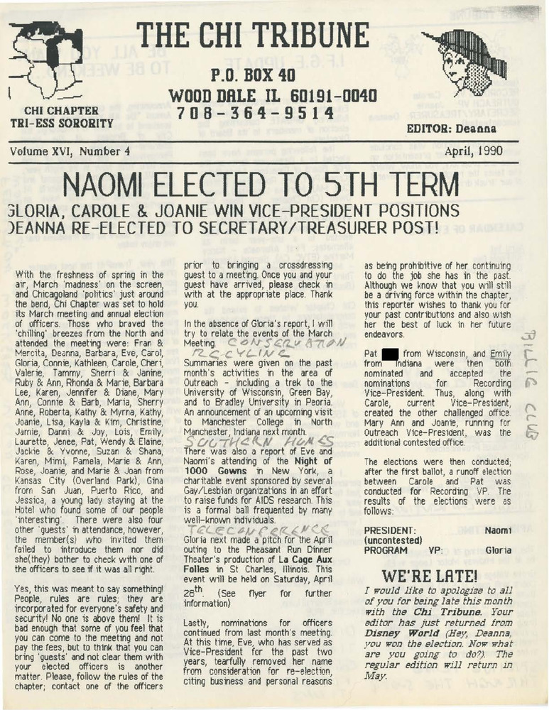 Download the full-sized PDF of The Chi Tribune Vol. 16 Iss. 04 (April 1990)